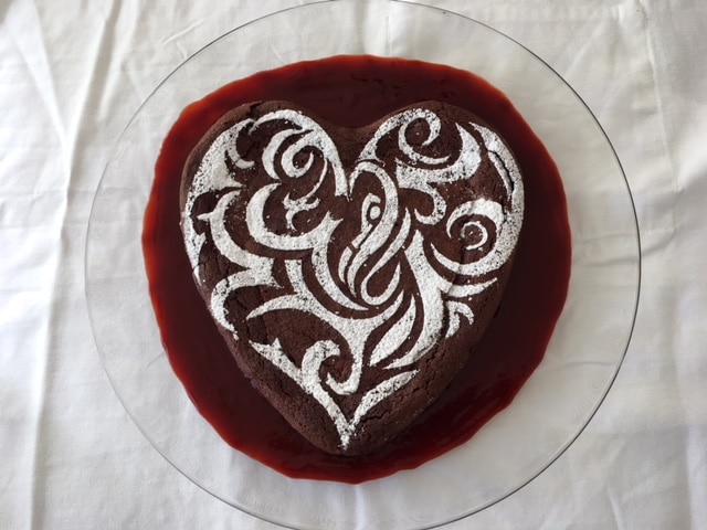 Valentine's Day Heart Cake
