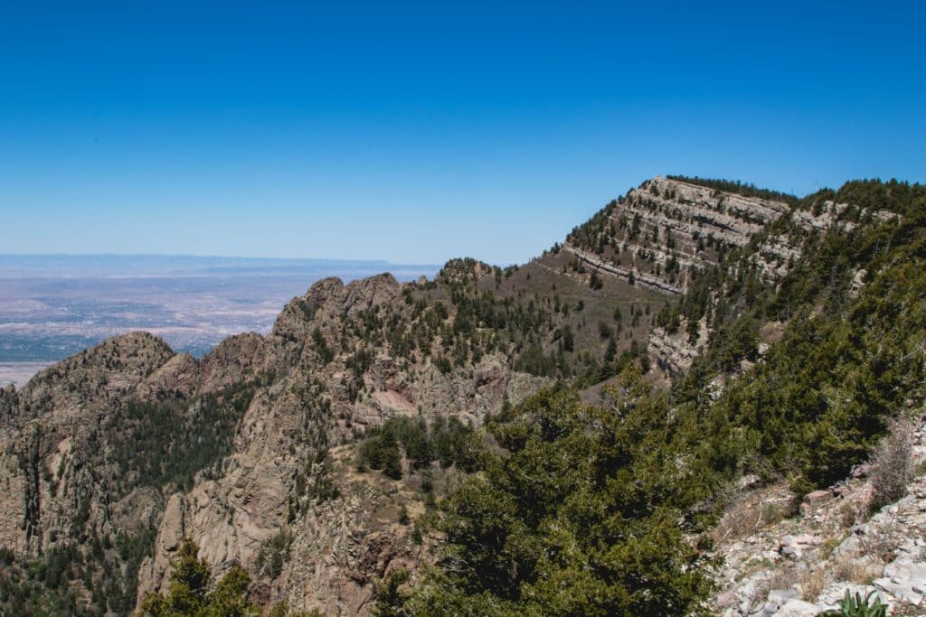 The scenic view of Sandia Peak after riding the Sandia Peak Tramway