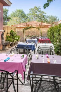 Outdoor Breakfast Area at Bottger Mansion