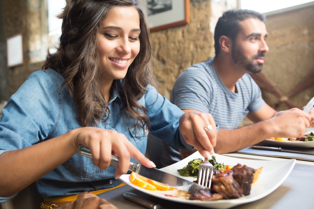 Couple enjoying a meal at the top Nob Hill Restaurants in Albuquerque