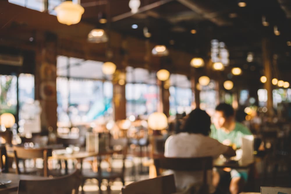 Blurred restaurant scene of the top Nob Hill Restaurants in Albuquerque