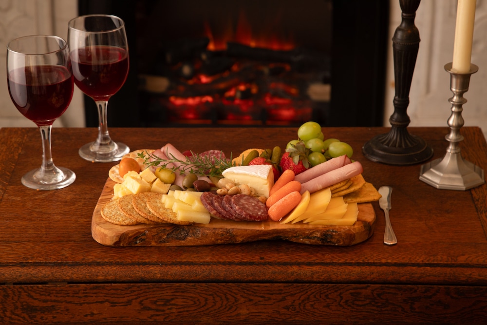 Afternoon wine and snacks at our Albuquerque Bed and Breakfast - one of the best things to do in Albuquerque this winter